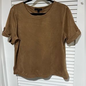 BANANA REPUBLIC Faux Suede Short Sleeve L
